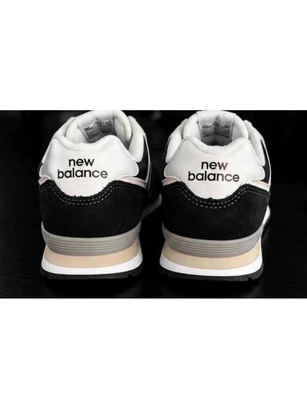 New Balance 574 Core Black White Sneakers Kids 4 Wide Women’s 5.5 - Picture 3 of 7